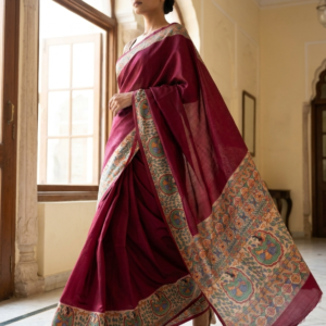 Pureweft Premium Tassar Ghicha Silk Saree