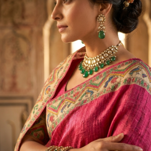 Pureweft Premium Tassar Ghicha Silk Saree