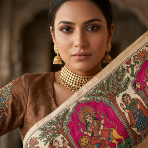 Pureweft Premium Tassar Ghicha Silk Saree